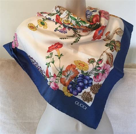 what year was the gucci scarf with beach balls|Gucci floral scarf.